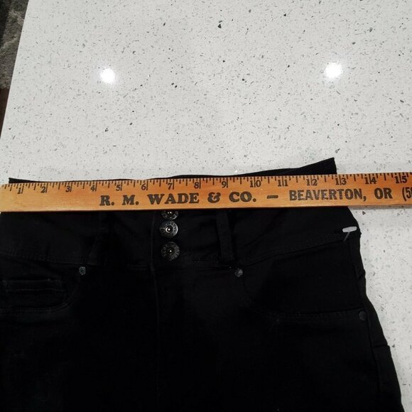 Blue Savy Womens Slim Flat Black Denim Jeans Size 7/28 - Picture 4 of 7